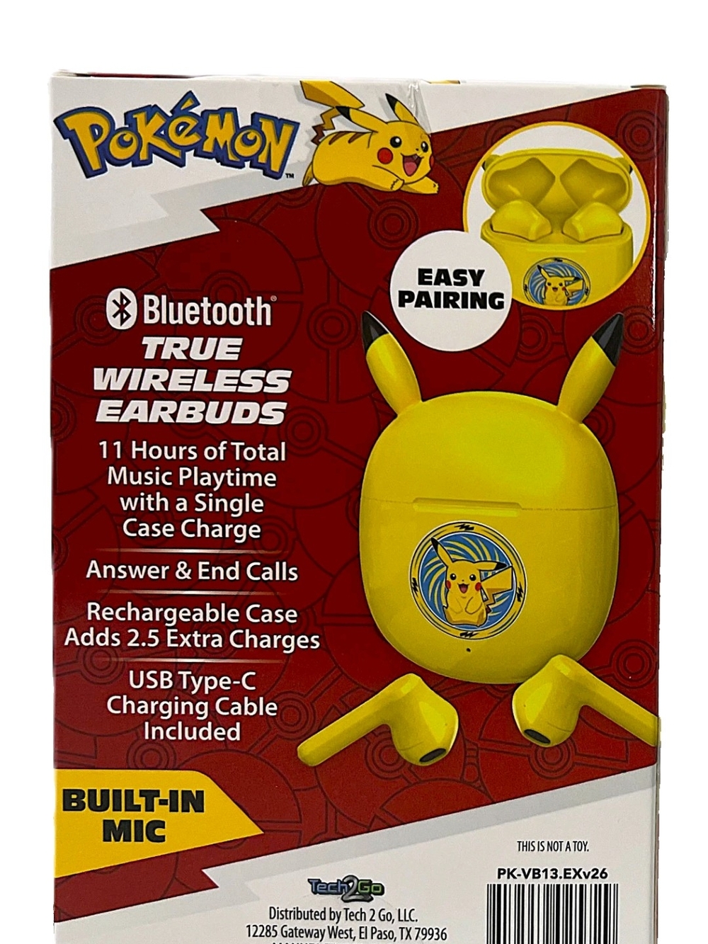 Pokemon Yellow Pikachu True Wireless Bluetooth Earbuds